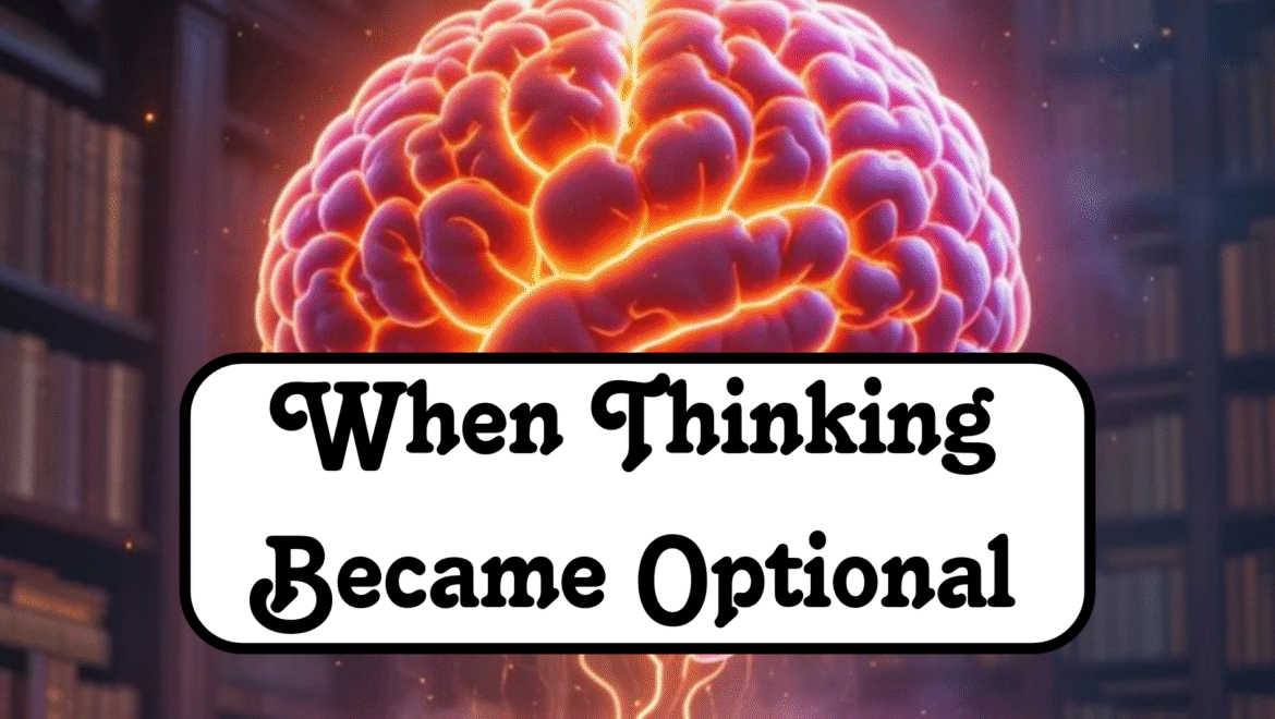 When Thinking Became Optional